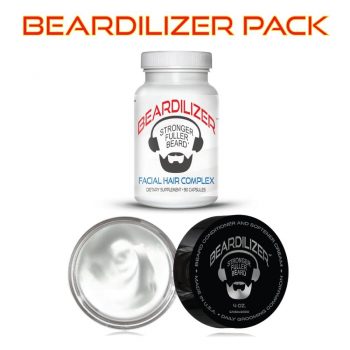 Beard supplement and beard cream value pack